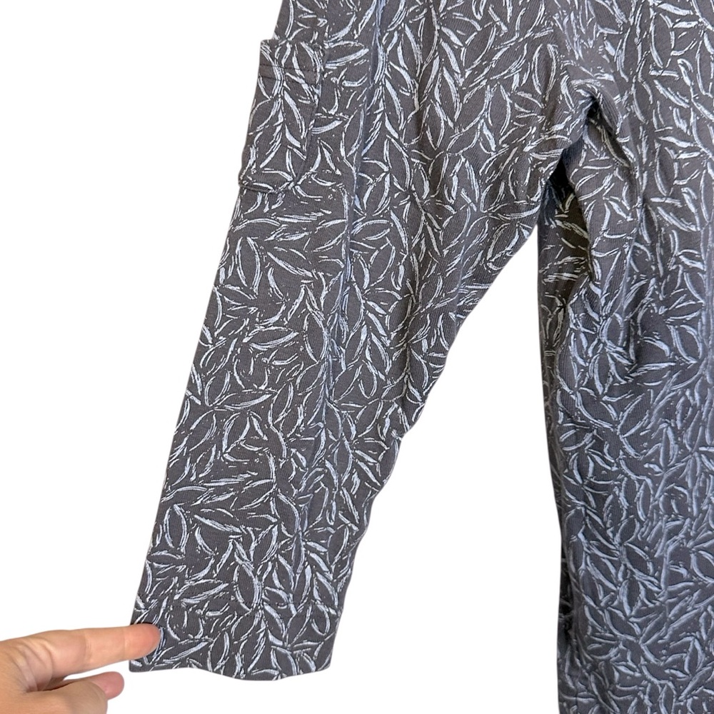 Fresh Produce Blue Gray Relaxed Top Abstract Beachy Cruise Travel‎ XL #21354 - Picture 4 of 11